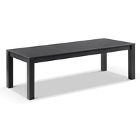 Kingscliff 2500 Outdoor Rectangle Aluminium Dining Table Charcoal