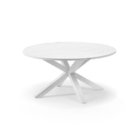 Beachport Outdoor 1500 Round Aluminium Dining Table White