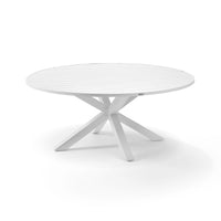 Beachport Outdoor 1800 Round Aluminium Dining Table White