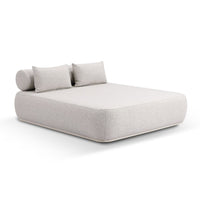 Elliston Outdoor Aluminium Double Sun Lounge Daybed Light Dune/Sandstone Olefin