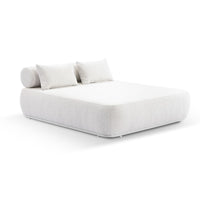 Elliston Outdoor Aluminium Double Sun Lounge Daybed White/Pearl
