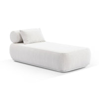 Elliston Outdoor Aluminium Single Sun Lounge White/Pearl