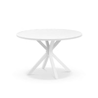 Beachport Outdoor 1200 Round Aluminium Dining Table White