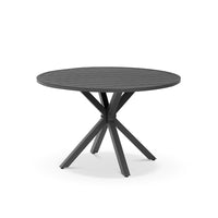 Beachport Outdoor 1200 Round Aluminium Dining Table Charcoal