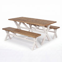 Byron 1800 Dining Table Package with Benches