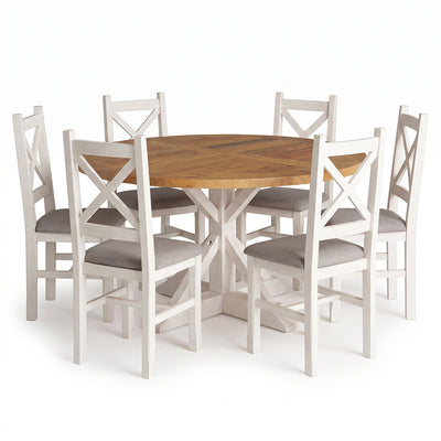 Byron 1500 Dining Package with Byron Dining Chairs (Cushioned Seats Mineral)