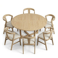 Bayview 1600 Round Dining Table with Bayview Dining Chairs