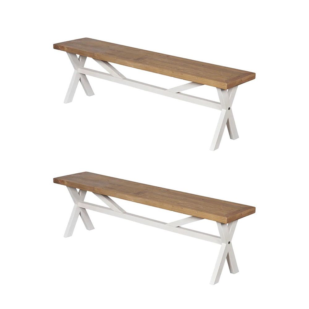 Byron Set of 2 Benches For 1800 Dining Table | 1825 Interiors
