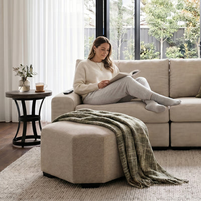 Clayton Ottoman Beige