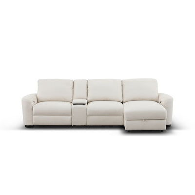 Retreat 3 Seater Electric Recliner with RHF Chaise & Console Coconut