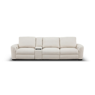 Retreat 3 Seater Electric Recliner with Console Coconut