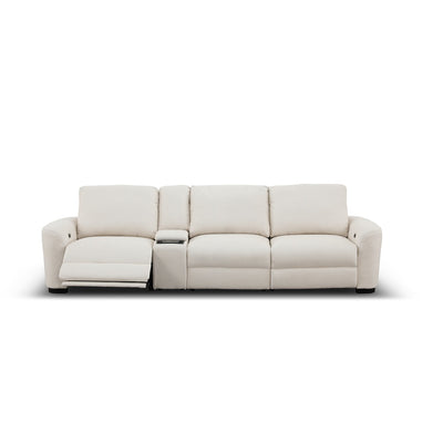 Retreat 3 Seater Electric Recliner with Console Coconut