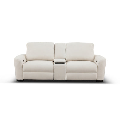 Retreat 2 Seater Electric Recliner with Console Coconut