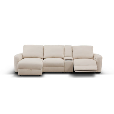 Retreat 3 Seater Electric Recliner with LHF Chaise & Console Oat
