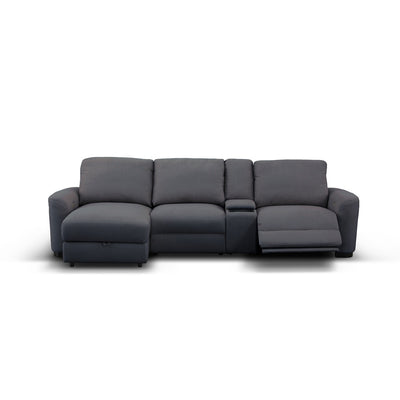Retreat 3 Seater Electric Recliner with LHF Chaise & Console Dark Grey