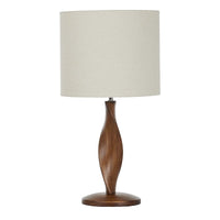 Priya Wood Table Lamp Walnut Natural