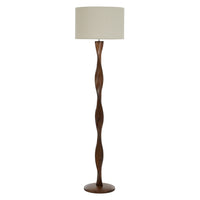 Priya Wood Floor Lamp Walnut