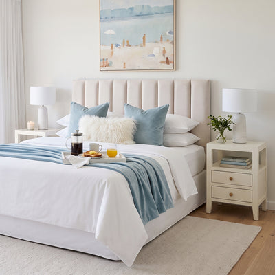 Harper King Headboard Ivory