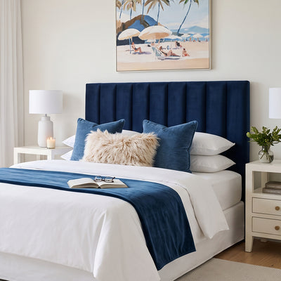 Harper King Headboard Navy