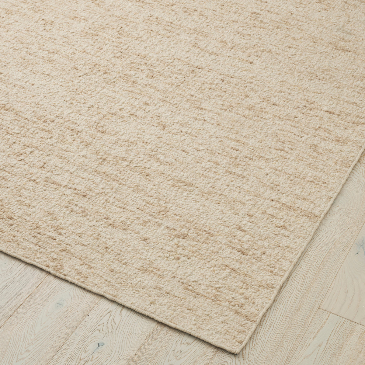 Henley Handwoven Chunky Textured Boucle Look Rug Ivory