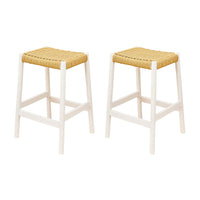 Set of 2 - Husk Breakfast Stool Matte White