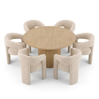 Lux 1600 Round Dining Table with Luca Dining Chairs