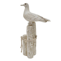 Victor Resin Gull on Perch Whitewash Large