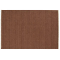 Fabien Textured Chunky Wool Rug with Contrast Fringe Bark