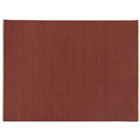 Fabien Textured Chunky Wool Rug with Contrast Fringe Ember
