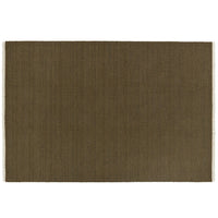 Fabien Textured Chunky Wool Rug with Contrast Fringe Moss