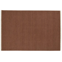 Fabien Textured Chunky Wool Rug with Contrast Fringe Bark Large