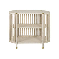 Arlo Low Bookcase Driftwood Whitewash