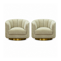 Soren Swivel Chair Champagne - Set of 2