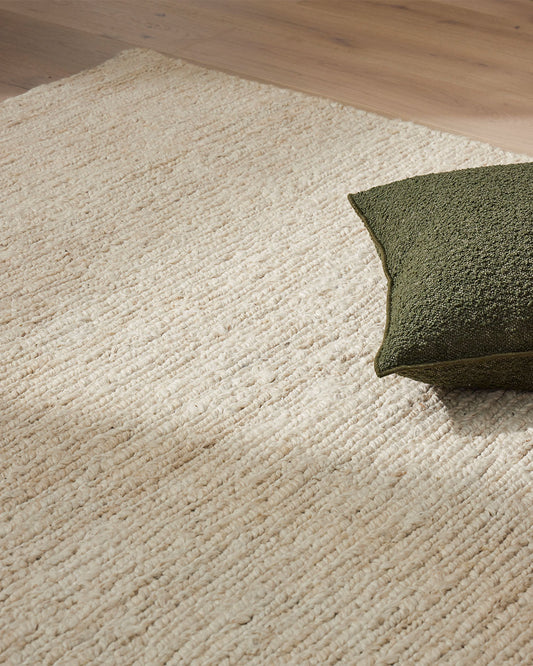 Peely Rug Suffolk Pearl Handwoven Plain Rug | Afterpay | Zip Pay