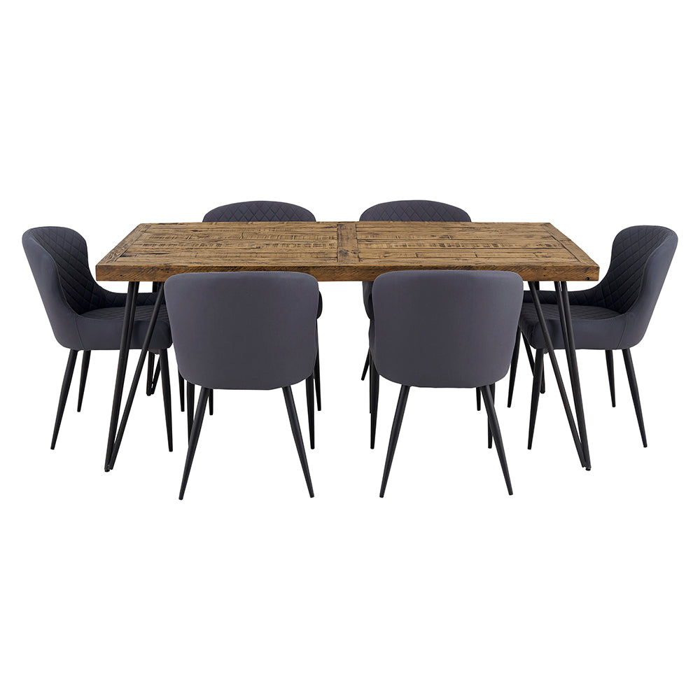 Oslo 1800 Dining Set with Grey Chairs Afterpay 1825 Interiors