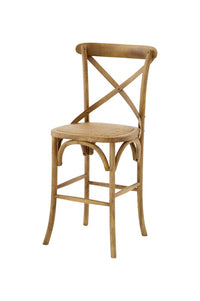 French Cross Breakfast Stool Oak Stain
