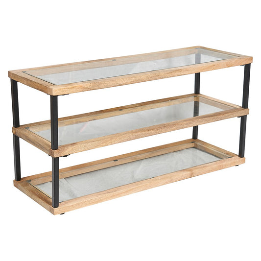 Dali Glass Top Console Table/Shelves 1825 Interiors