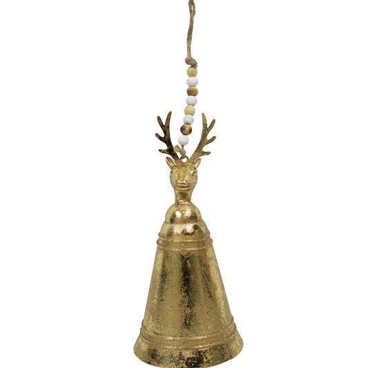 Hanger Bell Reindeer Gold