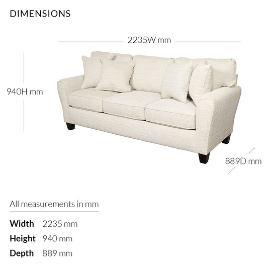 Dynasty 3 and 2 Seater Sofas, Armchair, and Ottoman Package