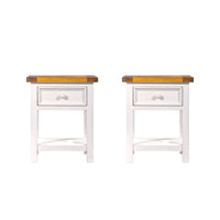 Set of 2 - Tuscan Bedside Table with 1 Drawer