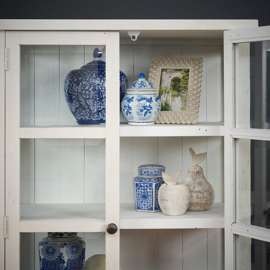 Coastal Timber Display Cabinet | Reclaimed Pine, White Wash