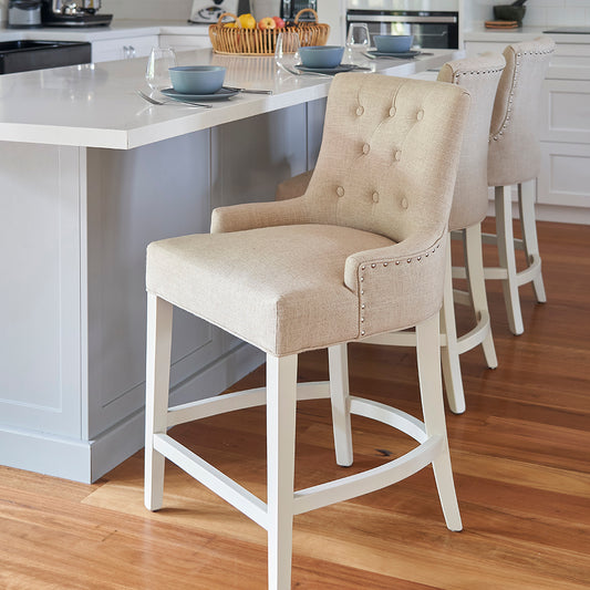 Gallery Breakfast Bar Stool with Ivory Legs | 1825 Interiors
