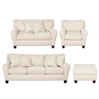 Dynasty 3 and 2 Seater Sofas, Armchair, and Ottoman Package